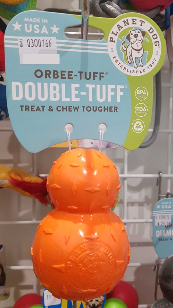Orbee-Tuff Diamond Plate Double Tuff ball (orange, medium)