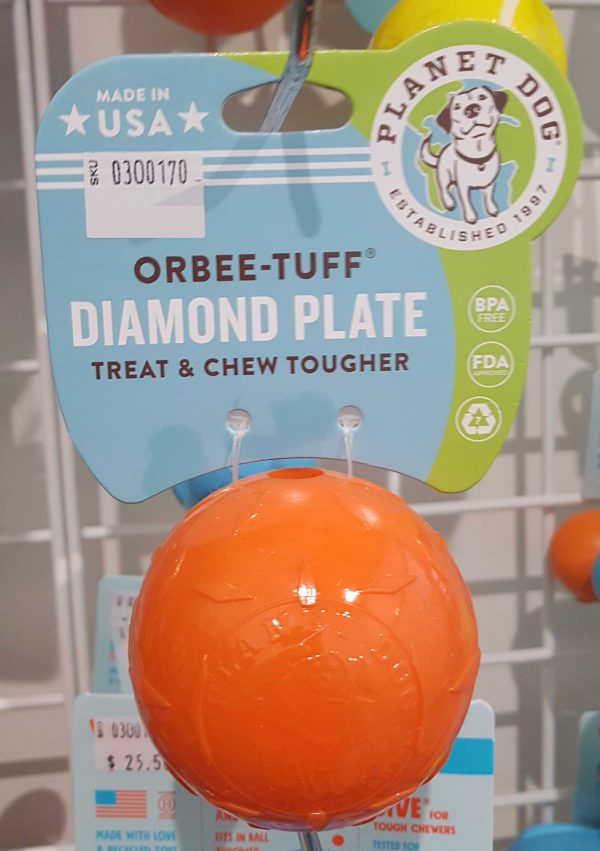 Orbee-Tuff Diamond-Plate ball (orange, 75mm)