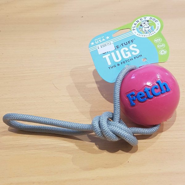 Orbee Tuff Fetch Ball With Rope (pink)